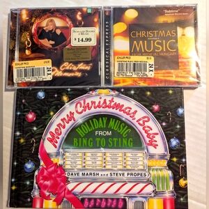 Christmas Lot Of 3 Media.  2 Brand New Sealed CD's And Christmas CD Book